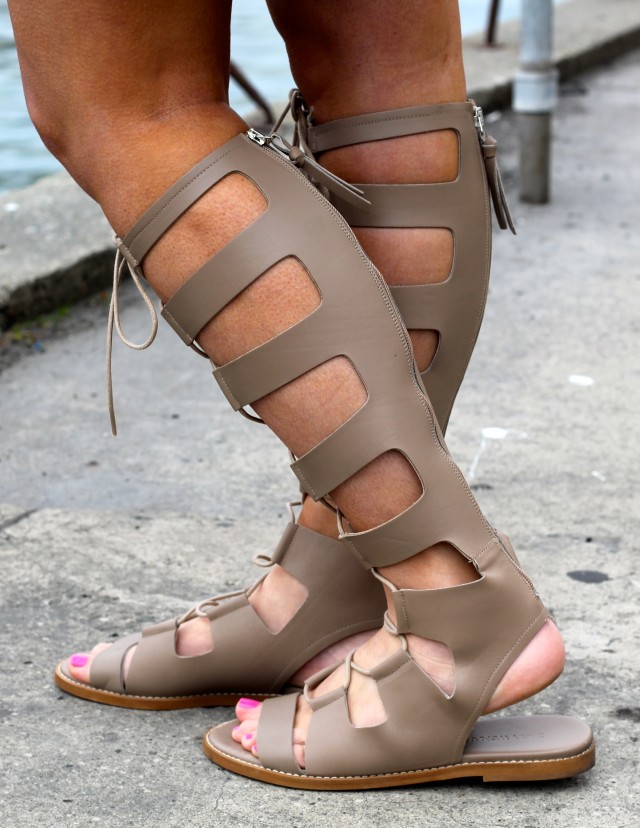 Zara Leather Roman Sandals
