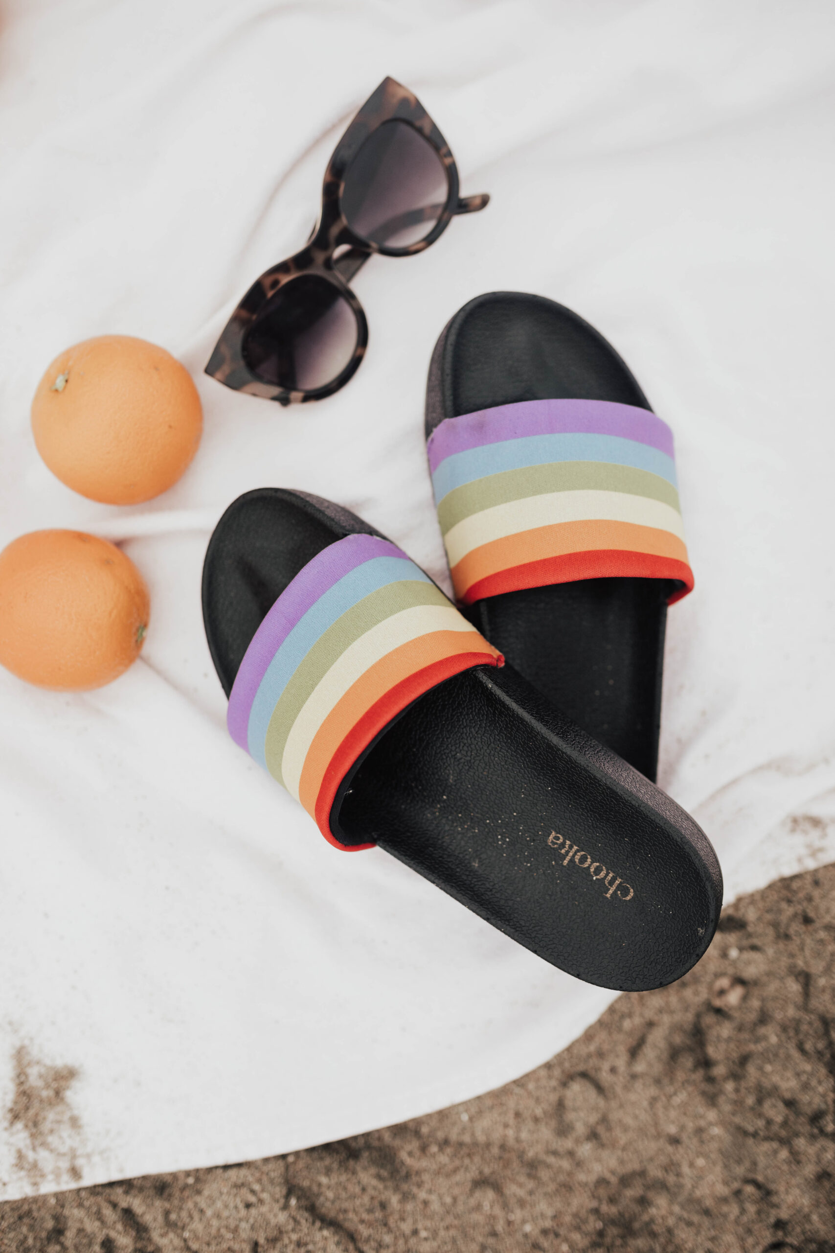 Le Spec Air Heart, CHOOKA Rainbow Pride Slide Sandal 