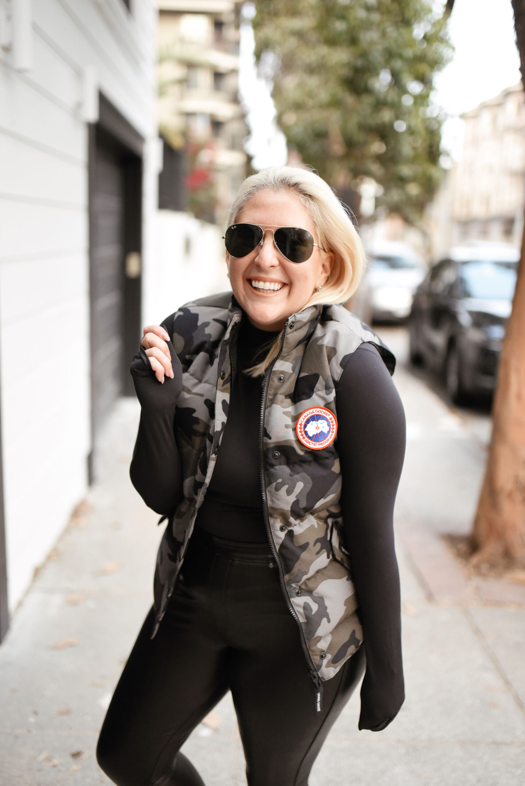 KatWalkSF wearing the canada goose freestyle down vest