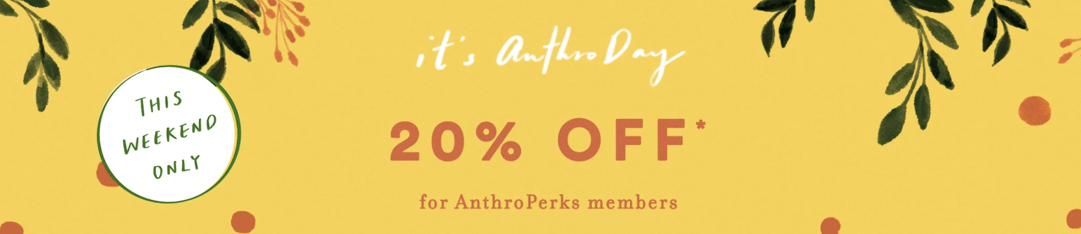 Anthro Day Sale