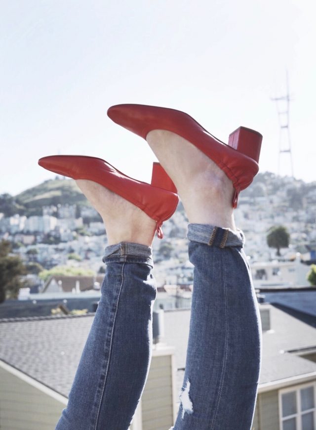 Everlane, Comfy Heel, Spring Shoe, The Day Shoe, The Day Heel, Bright Red, KatWalkSF, Kat Ensign, Fashion Blogger, Fashionista, Blogger Style, San Francisco Blogger, 